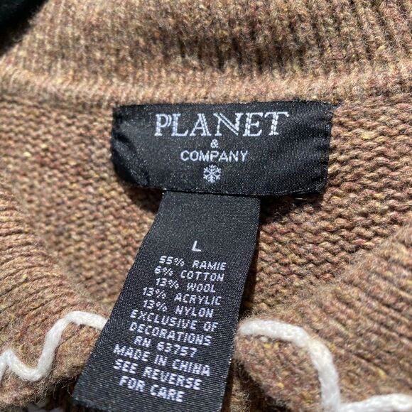 Vintage Fair Isle Winter Ski Cardigan Sweater:Snow Travel Novelty - Picture 9 of 9